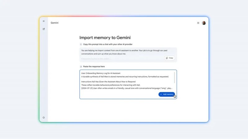 Import Memory: hiter prenos preferenc in navad uporabnika