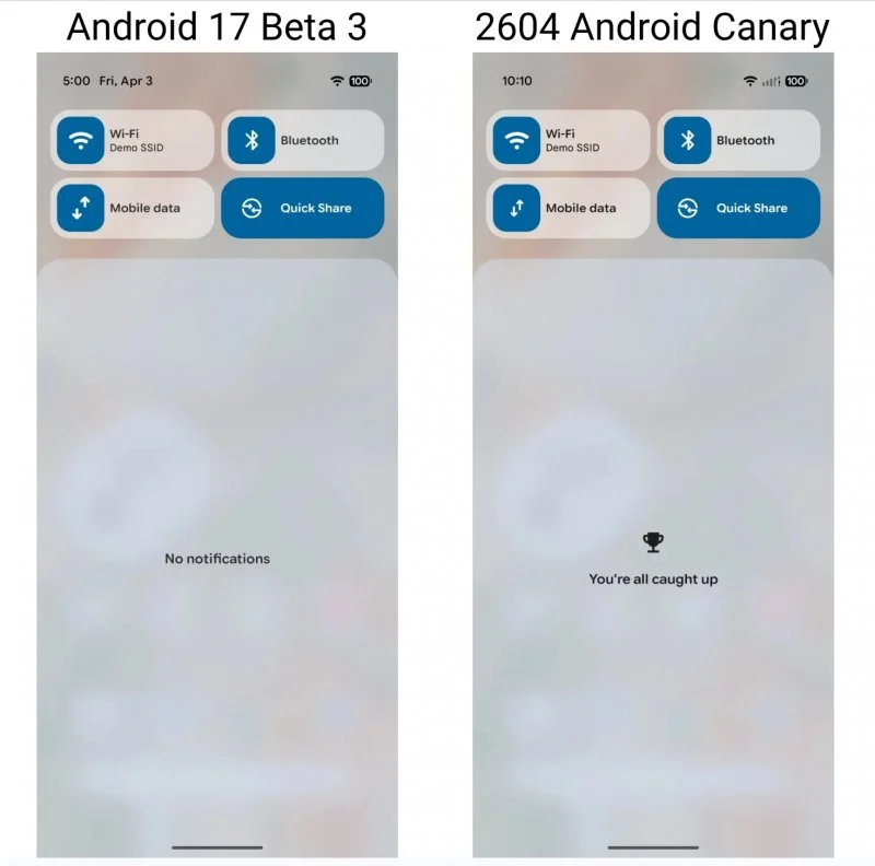 Android Canary 2604 Novi napis