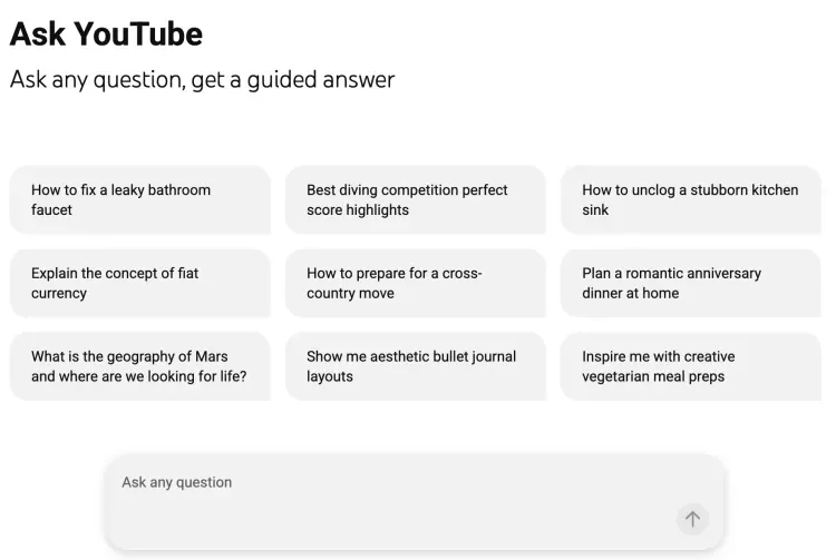 Ask YouTube