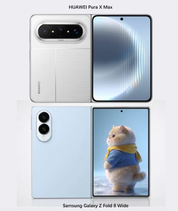 HUAWEI Pira X Max in Samsung Galaxy Z Fold 8 Wide