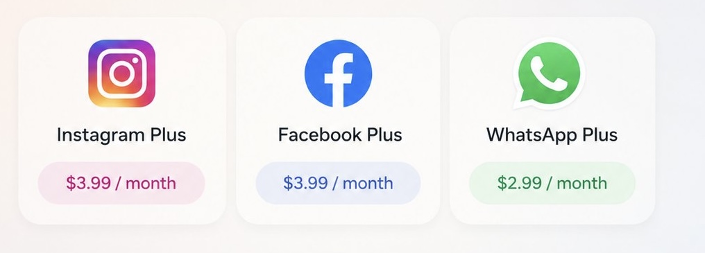 Meta je uradno napovedala naročniške pakete za platforme Facebook, Instagram in WhatsApp