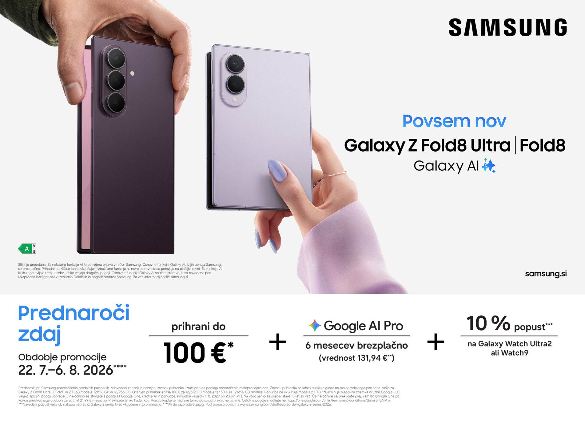 Prednaročila Samsung Galaxy Z Fold8