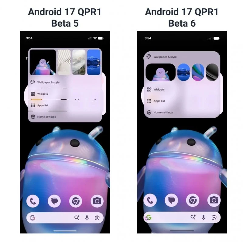 Novi Android 17 beta 5 in beta 6