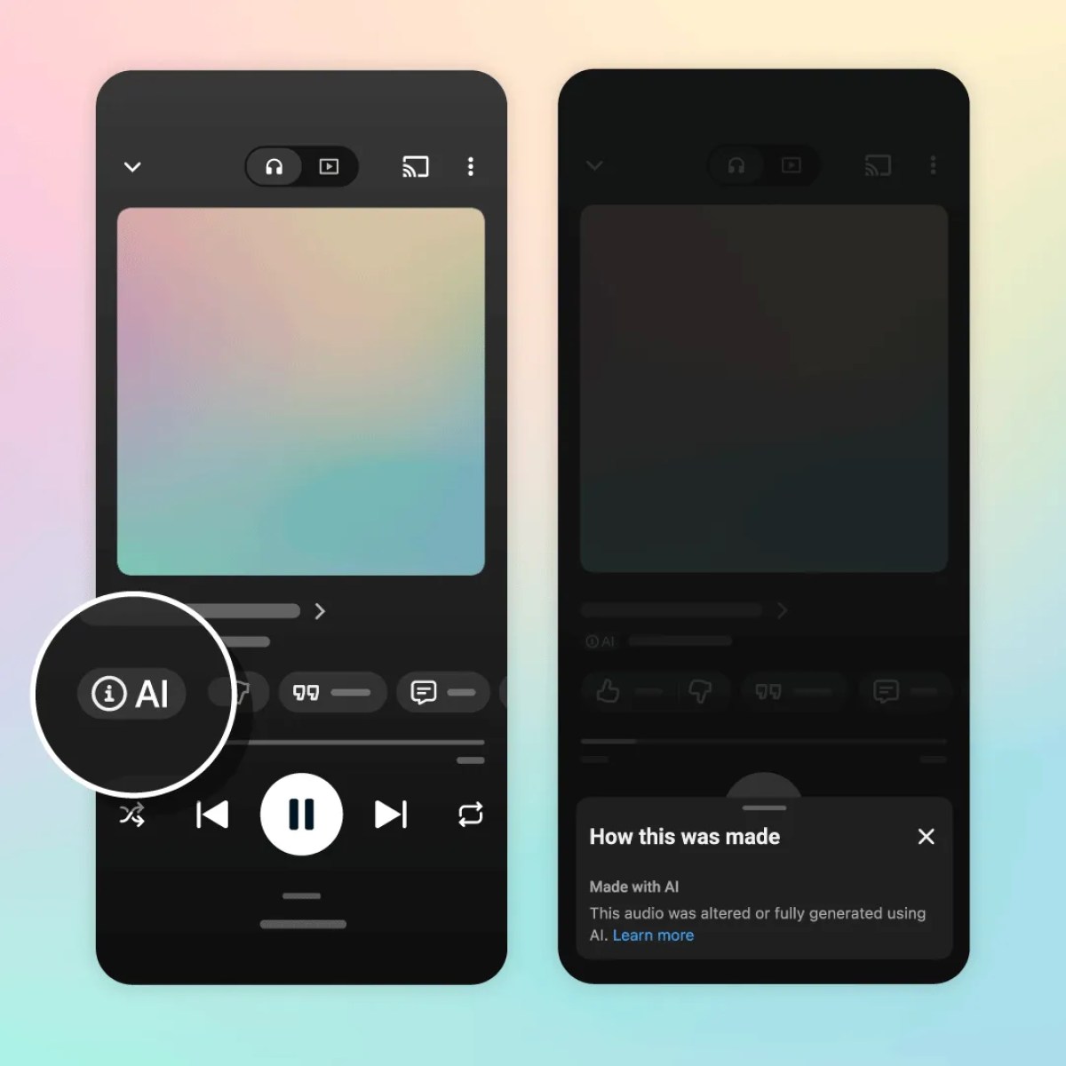 Platforma YouTube Music je začela uvajati nove oznake, ki poslušalcem omogočajo prepoznavanje glasbe, ustvarjene s pomočjo umetne inteligence.